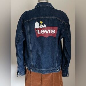 Levi's Blue Snoopy Denim Jacket with Yellow Label